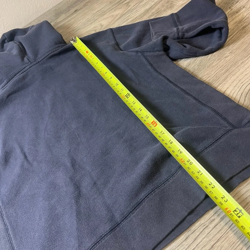 Gap Hoodie Kids XL 12 Navy Blue Yellow Logo Applique‎ Fleece Pullover Sweatshirt